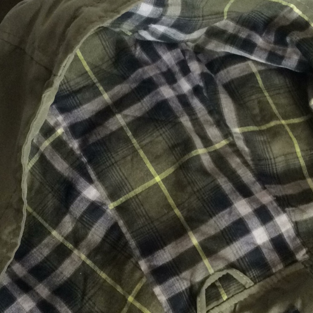 Lightweight Fully Lined Army Green Jacket W/Hood - image 8